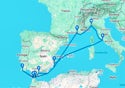 Marseille,Malaga,Tangier,Portimao,Ceuta,Alicante,Civitavecchia,Genoa,Marseille