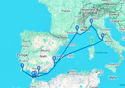 Civitavecchia,Genoa,Marseille,Malaga,Tangier,Portimao,Ceuta,Alicante,Civitavecchia