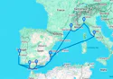 Alicante,Civitavecchia,Genoa,Marseille,Malaga,Cadiz,Lisbon,Alicante