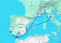 Alicante,Civitavecchia,Genoa,Marseille,Malaga,Tangier,Portimao,Ceuta,Alicante