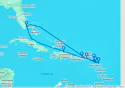 Miami,Charlotte Amalie,Basseterre,Philipsburg,St John s,San Juan,Puerto Plata,Miami