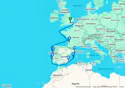 London (Greenwich), England to Barcelona