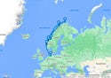 Hamburg,Maloy,Honningsvag,Tromso,Trondheim,Molde Fjord,Bergen,Hamburg