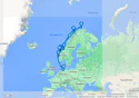 Hamburg,Bergen,Molde Fjord,Trondheim,Honningsvag,Tromso,Alesund,Hamburg
