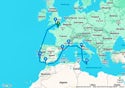 Le Havre,Southampton,Lisbon,Cadiz,Barcelona,Marseille,Civitavecchia,Valletta