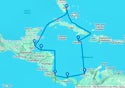 Miami,Ocho Rios,Cartagena,Colon,Puerto Limon,Isla de Roatan,Belize City,Miami