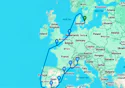 Copenhagen,Amsterdam,Cherbourg,Malaga,Alicante,Barcelona,Marseille,Genoa