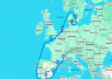 Kiel,Copenhagen,Amsterdam,Cherbourg,Malaga,Alicante,Barcelona,Marseille