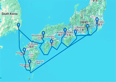 Tokyo to Tokyo