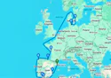 Barcelona,Alicante,Gibraltar,Cadiz,La Coruna,Bilbao,La Rochelle,Kiel,Copenhagen