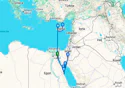 Egypt to Cyprus via the Suez Canal
