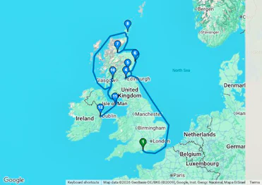 Scotland Intensive Cruise: Edinburgh, Aberdeen & Glasgow