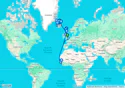 Southampton to Reykjavik