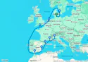 Germany, Denmark, Netherlands, France, Gibraltar, Spain, Italy