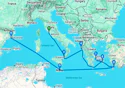 12-Night Mediterranean With Greek Isles Cruise From Civitavecchia Ending In Barcelona