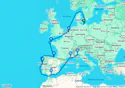 Germany, Netherlands, France, Spain, Portugal, Italy