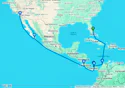 Miami,Cartagena,Colon,CTB-Panama Canal,BLB-Panam Canal,Puntarenas,Cabo San Lucas,San Diego