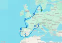 Germany, Netherlands, France, Spain, Portugal, Italy