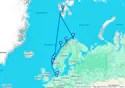 Hamburg,Bergen,Molde Fjord,Longyearbyen,Honningsvag,Tromso,Leknes,Nordfjordeid,Hamburg