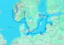 Copenhagen,Warnemunde,Gdynia,Klaipeda,Riga,Stockholm,Copenhagen,Warnemunde,Vik i