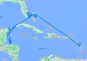 Miami,Nassau,Ocean Cay,Puerto Plata,Miami,Cozumel,Isla de Roatan,Costa Maya,Ocean Cay,Miami