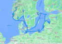 Denmark, Germany, Poland, Lithuania, Latvia, Sweden, Norway