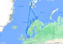 Hamburg,Bergen,Molde Fjord,Longyearbyen,Honningsvag,Tromso,Leknes,Stavanger,Hamburg