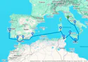 Civitavecchia to Lisbon