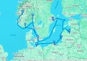 Germany, Poland, Lithuania, Latvia, Sweden, Denmark, Norway