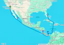 San Diego,Cabo San Lucas,Puntarenas,BLB-Panam Canal,CTB-Panama Canal,Colon,Cartagena,Miami