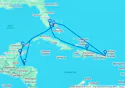 Miami,Puerto Plata,San Juan,Ocean Cay,Miami,Isla de Roatan,Costa Maya,Cozumel,Ocean Cay,Miami