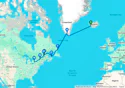 Exploration from Greenland to Canada via Saint Pierre and Miquelon
