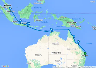 Brisbane to Singapore