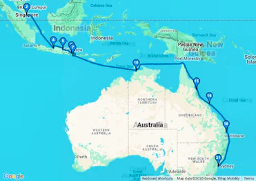 Indonesia & Australia Cruise: Singapore, Bali & Cairns