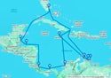 Miami,Willemstad,Kralendijk,Oranjestad,Cabo Rojo,Ocho Rios,Miami,Ocho Rios,Cartagena,Colon,Puerto