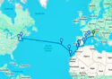 Italy, France, Spain, Gibraltar, Morocco, Portugal, United States