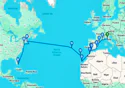 Livorno,Marseille,Barcelona,Alicante,Gibraltar,Cadiz,Casablanca,Las Palmas de