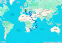 Civitavecchia,Messina,Rhodes,Limassol,Alexandria,Suez Canal North,Suez Canal South,Sharm