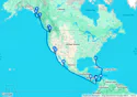 Seattle,Ketchikan,Sitka,Endicott Arm and Dawes Glacier,Juneau,Victoria,Seattle,Los Angeles,San