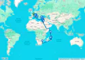 Marseille,Olbia,Civitavecchia,Messina,Rhodes,Limassol,Alexandria,Suez Canal North,Suez Canal