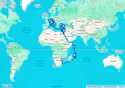 Genoa,Marseille,Olbia,Civitavecchia,Messina,Rhodes,Limassol,Alexandria,Suez Canal North,Suez Canal