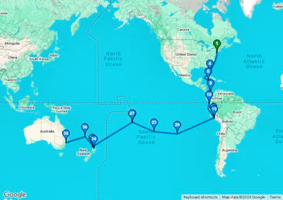Grand World Odyssey Segment - New York to Sydney - A918