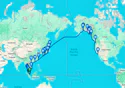 North Pacific - Singapore to Los Angeles - 6705A