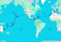 Australia, New Caledonia, Vanuatu, Samoa, American Samoa, United States, Mexico, Costa Rica,