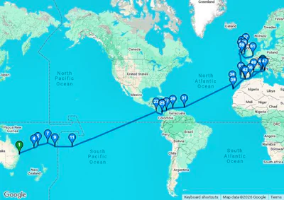 Grand World Odyssey Liner - Brisbane to Dover (for London) - A915F