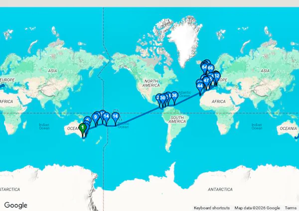Grand World Odyssey Liner - Melbourne to Dover (for London) - A914L
