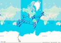 France, Spain, Gibraltar, Morocco, Cape Verde, Brazil, Argentina, Falkland Islands, Chile,