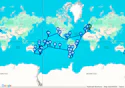 Italy, France, Spain, Gibraltar, Morocco, Cape Verde, Brazil, Argentina, Falkland Islands, Chile,