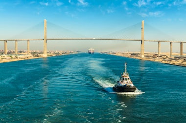 View of Suez Canal - Transit, Egypt