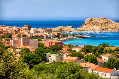 View of L'Ile-Rousse, France